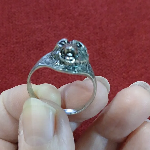 🐺Bold Sterling Silver Wolf Head Ring Size 12 Fierce Unisex Statement Piece🐺